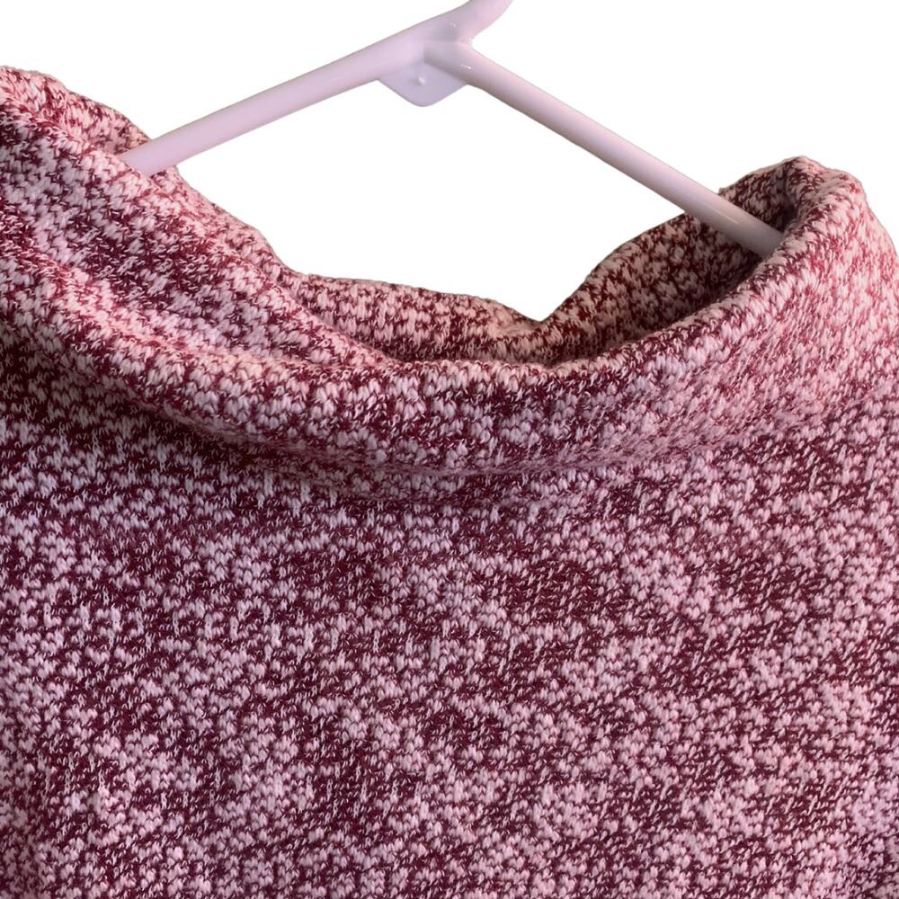 American Rag Red Burgundy Oversized Sweater Open Back XS Cowl Neck Lagenlook - Picture 3 of 9
